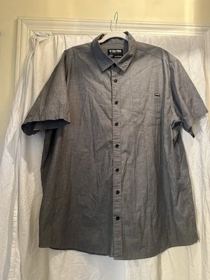 Zoo York Grey Button Up Shirt Mens Size XXL Short Sleeve - Image 1 of 4