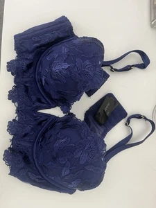 New Look Navy Lace Bra 34a - Picture 1 of 3