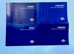 Manuali Uso e Manutenzione Nissan Almera-Cabstar-Micra-Primera Stock Italiano  - Foto 1 di 1