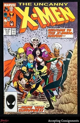 1987 Marvel Comics Uncanny X-Men #219 Marauders Appearance by Chris Claremont - Image 1 of 2