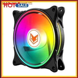 Water Cooling 12V 4 Pin PWM 5V 3Pin ARGB Aura Sync PC Case Fan (Black) - Bild 1 von 10
