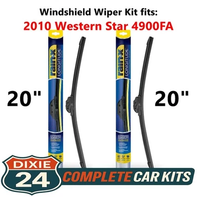 Rain-X Longitude Windshield Wiper Kit fits: 2010 Western Star 4900FA (20" & 20") - Image 1 of 4