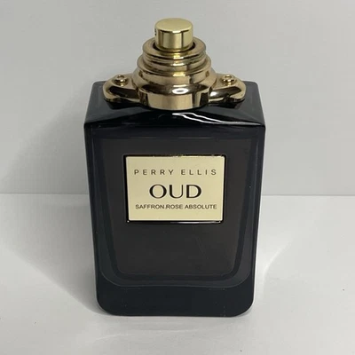 Perry Ellis OUD Rosa Azafrán Absoluto 3.4oz EDP Unisex Spray NUEVO Sin Caja Sin Tapa Foto 1 de 3
