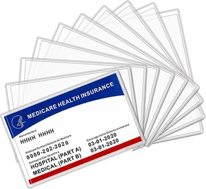Medicare Card Protector Sleeves - Confezione da 5, Previdenza Sociale e ID Trasparente - Foto 1 di 7