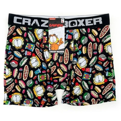 Calzoncillos boxer Garfield Crazy Nickelodeon comida chatarra ropa interior para hombre talla grande Foto 1 de 4
