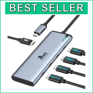 Premium USB-C to USB-C Hub with Dual Video Output and 10Gbps Data Transfer - Picture 1 of 10