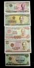 Vietnam 2000,1000,500,200,100 Dong Banknote Set World Paper Money Unc Currency