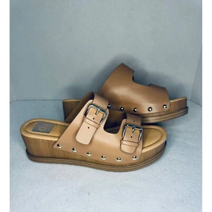 RARE DV by Dolce Vita KEEVA Platform Sandals Buckle Slides Wedges BNWT Size 8.5 - Picture 1 of 12