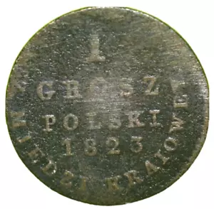 1823 POLAND 1 GROSZ GROSCHEN POLAND UNDER RUSSIA 20MM - Picture 1 of 2