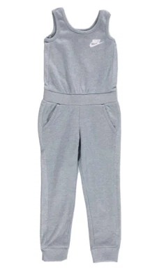 Новый с Ярлыками NIKE девочек сланец серый пепел комбинезон размер 6 X Детский комбинезон без рукавов - Изображение 1 из 3