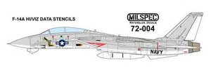 CAM DECALS (AKA) MILSPEC, MS 72-004, 1/72 SCALE, F-14A, HI/VIZ DATA STENCILS - Bild 1 von 5