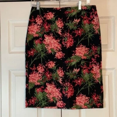 Womens Talbots Black Floral Pencil Skirt Size 10 - Image 1 of 4