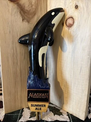 Alaskan Brewing Co. Summer Ale  KILLER WHALE BEER TAPPER HANDLE 12” - Image 1 of 4