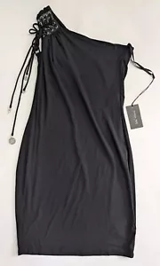 Patrizia Pepe Top Wickel-Design schwarz schulterfrei Glamour Damen US Gr. 2 NEU - Bild 1 von 14