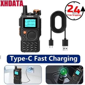 XHDATA Walkie Talkie Full Band Two Way Radios NOAA Weather Long Range Receiver - Zdjęcie 1 z 12