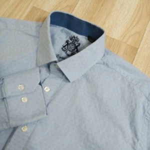 English Laundry Shirt Mens Large 16-16.5 Botton Stretch Long Sleeve Blue - Picture 1 of 15