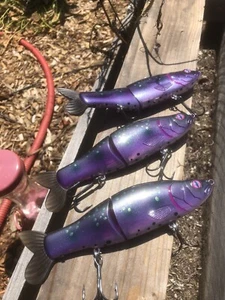 Scivolo esca glide dipinto personalizzato 185 nuovo stampo premium trota viola vuota - Foto 1 di 7