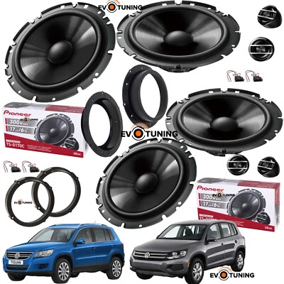 Kit 8 Casse Altoparlanti Pioneer Anteriori e Posteriori 2Vie per VW Tiguan - Immagine 1 di 4