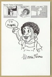 Morrie Turner (1923-2014) - fumettista americana - Wee Pals - raro schizzo firmato - Foto 1 di 1