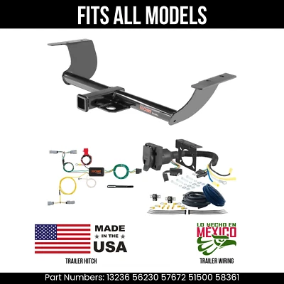 Сцепное устройство для прицепа Dodge Challenger 15–23 годов выпуска + 7-контактная проводка подходит для всех моделей буксировки Curt - Изображение 1 из 4