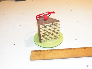 Vintage HALLMARK Schokolade Kuchen Scheibe Ornament - Bild 1 von 3
