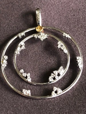 Damiani 18K Gold Diamond Circle Pendant  - Image 1 of 4