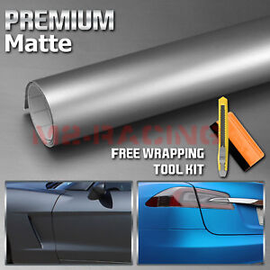 1FTx5FT Premium Matte Gunmetal Gray Vinyl Wrap Sticker Decal Sheet Bubble Free