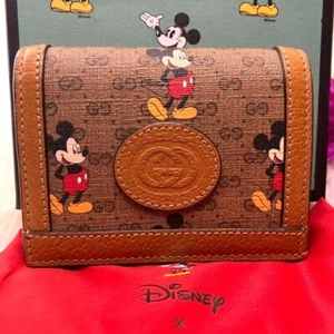 GUCCI X Disney Mickey PVC Leather Zippy Wallet Italy with Box GG Logo Japan - Picture 1 of 10
