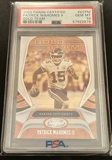 2020 Panini Certified Patrick Mahomes II Gold Team PSA 10 Gem Mint Chiefs