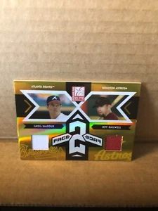 2005 Donruss Elite Face 2 Face Jerseys #FF2 Greg Maddux/Jeff Bagwell 24/75 - Picture 1 of 2