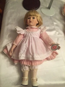 Delton Products Corp Fine Collectible Porcelain Doll 17" With Stand - Picture 1 of 4
