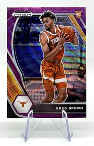 Greg Brown 2021 Panini Prizm Draft Picks Purple Wave #27 RC Texas Longhorns - Picture 1 of 2