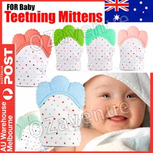 Baby Silicone Teething Mitten Glove Soft Candy Wrapper Teether BPA Free AU - Picture 1 of 16