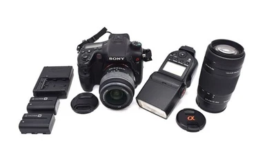 Sony Alpha a77 SLT-A77V SLT-A77 Digital SLR Camera Bundle W/ 2 lenses & Flash - Image 1 of 4