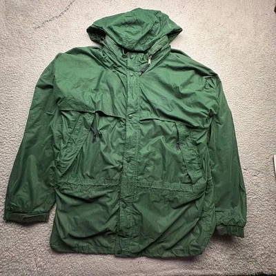 Vintage Eastern Mountain Sports EMS Nylon Jacket Men's XL Snap Button Zip Green - Image 1 of 4