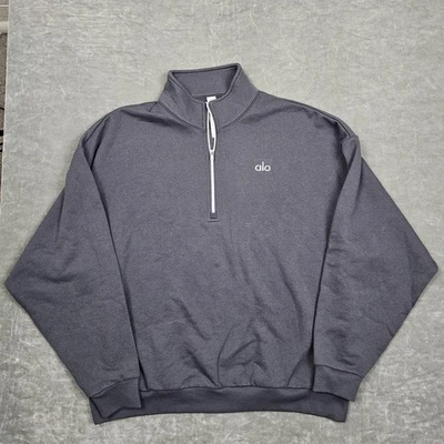 Sudadera Alo Para Hombre Grande Carbón Accolade Cuarto Cremallera Silicon Valley Bank Foto 1 de 4