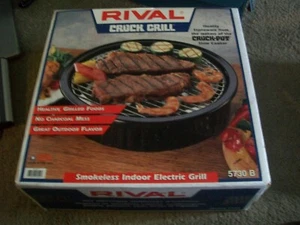 De colección. RIVAL Crock Grill Parrilla Eléctrica Interior Sin Humo 5730B SELLADA DE FÁBRICA NOS - Imagen 1 de 2