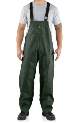 Carhartt - PVC Rain Bib Overalls RN14806 NWT Waterproof Gray- MEDIUM TALL - Image 1 of 4
