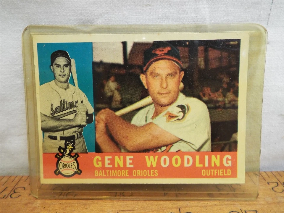 1960 Topps Gene Woodling Baseball Card Baltimroe Orioles #190 TCG - Image 1 of 4
