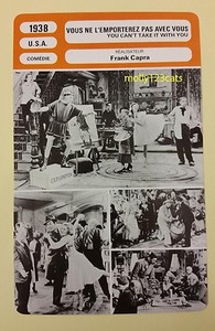 US Comedy You Can't Take It With You James Stewart French Film Trade Card 