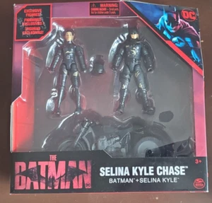 DC THE BATMAN + SELINA KYLE CHASE 4" Action Figures 6060832 Spin Master NEW NIB - Bild 1 von 5