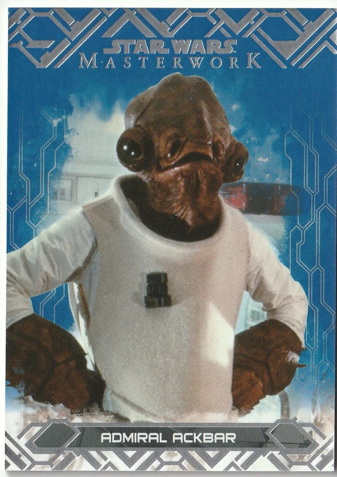 2017 TOPPS STAR WARS MASTERWORK ADMIRAL ACKBAR BLUE PARALLEL #61 - Image 1 of 1