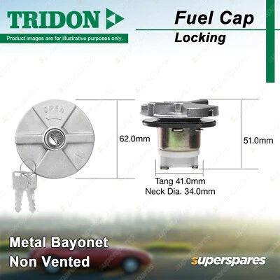 Tridon Fuel Cap for Toyota Hilux 85 86 90 105 106 107 110 130 147 149 167 172 - image 1 of 4