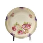 Vtg 1940s Bowl Porcelain Germany JSV Bavaria 6.5 in Roses Floral Purple Accents