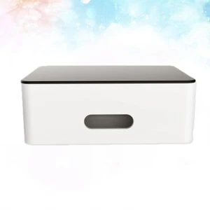 Eco Friendly Decorative ABS Monitor Riser Stand Desktop Organizer (White) - Photo 1/12