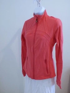 Lululemon Damenjacke korallefarben durchgehender Reißverschluss Größe 8 - Bild 1 von 7