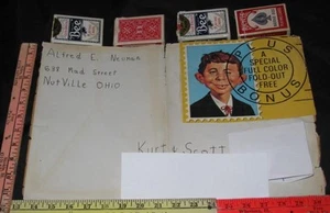 Vintage 1964 MAD MAGAZINE Alfred STAMPS Novelty 17"x12" Envelope GAG JOKE Paper  - Picture 1 of 6