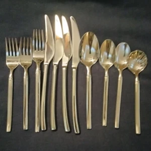 11 piece lot stainless OPUS glossy flatware J A Henckels (Zwilling) silver-tone - Picture 1 of 11