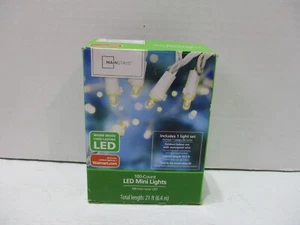 Mainstays Mini String Lights Warm White 100 LED White String Indoor Outdoor New - Picture 1 of 10