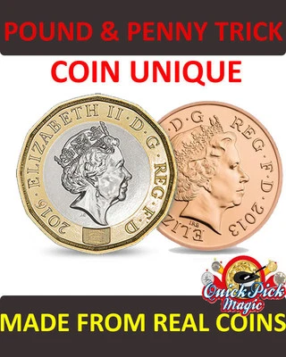 COIN UNIQUE NEW £1 COIN VERSION - 12 SIDED NEW POUND COIN CLOSE UP MAGIC TRICK - Image 1 of 4